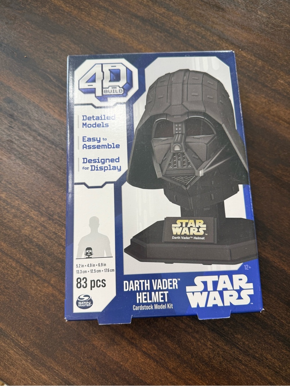4D Build Star Wars Darth Vader Helmet Cardstock Model Kit - Black & Blue